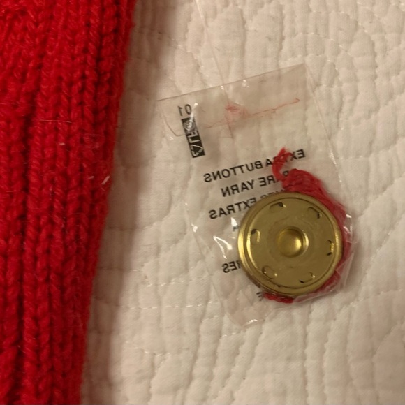 Jones New York Red Cable Knit Cardigan - Picture 7 of 10